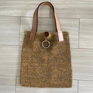 Michael Kors Straw Tote - brown